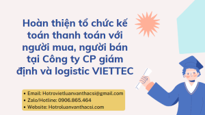 Khoá luận Lý luận kế toán thanh toán tại Công ty logistic VIETTEC