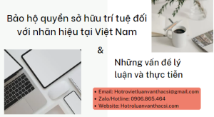 Khóa luận thực trạng bảo hộ quyền sở hữu trí tuệ đối với nhãn hiệu