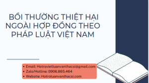 Khóa luận Pháp luật về bồi thường thiệt hại ngoài hợp đồng