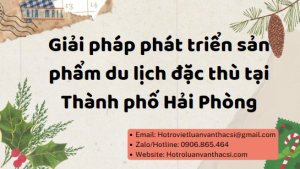 Luận văn Cơ sở lý luận về sản phẩm du lịch đặc thù tại Thành phố Hải Phòng
