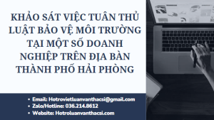 Khóa luận tổng quan luật bảo vệ môi trường doanh nghiệp
