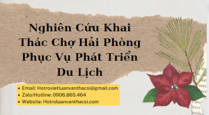 Khóa luận Nghiên Cứu Khai Thác Chợ Phục Vụ Phát Triển Du Lịch ở Hải Phòng