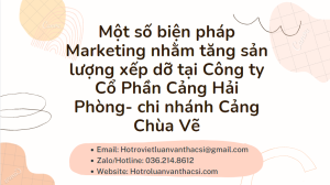Khóa luận phân tích thực trạng marketing tại Cảng Chùa Vẽ