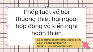 Khóa luận: Giải pháp pháp luật bồi thường thiệt hại ngoài hợp đồng