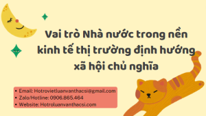 Luận văn Vai trò Nhà nước trong nền kinh tế thị trường XHCN