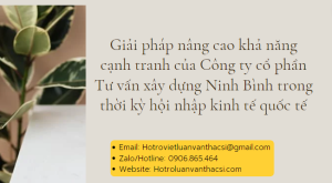 Luận văn: Giải pháp nâng cao khả năng cạnh tranh doanh nghiệp