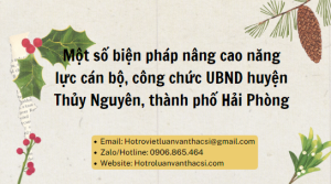 Luận văn: Biện pháp nâng cao năng lực cán bộ, công chức Việt Nam
