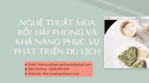 Khóa luận: Giải pháp phát triển du lịch nghệ thuật múa rối