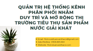 Khóa luận: Quản trị mở rộng thị trường sản phẩm nước giải khát