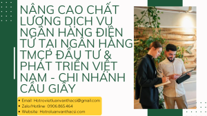 Luận văn: Giải pháp nâng cao hiệu quả dịch vụ ngân hàng điện tử