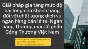 Luận văn: Giải pháp nâng cao chất lượng dịch vụ ngân hàng