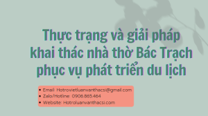 Khóa luận: Khai thác nhà thờ Bác Trạch phục vụ phát triển du lịch