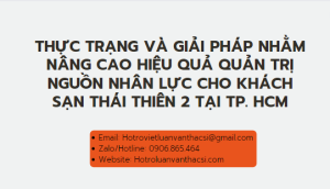 Khóa luận: Hoạt động nâng cao hiệu quả quản trị nguồn nhân lực